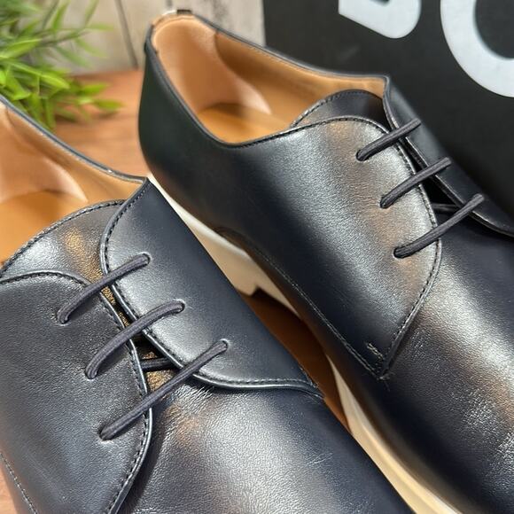 Boss Men's Jerrard Derby Leather Shoes Size 8 - Picture 3 of 10